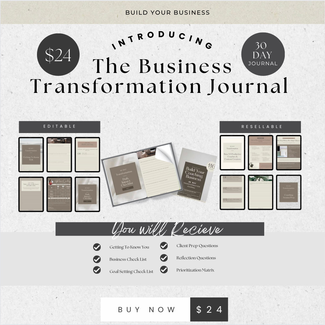The 30 Day Business Transformation Journal